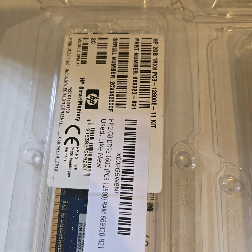 14 Used Mixed Lot HP 2GB 500656-b21‎ DDR-400MHz Dual Rank Memory Module See Pics